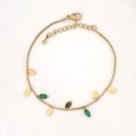 دستبند برگ سبز