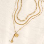 گردنبند قلب سه لاین