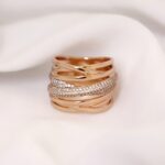 انگشتر پیچ وسط نگین