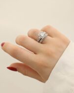 حلقه پشت حلقه سیلور فول نگین - Image 3