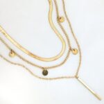 گردنبند سه لاین ماری سکه ای