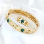 انگشتر و دستبند ونکلیف سبز