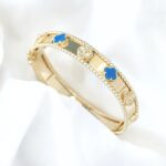 انگشتر و دستبند ونکلیف آبی - Image 2